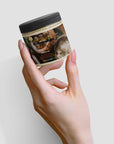 Organic Raw Shea Butter in a jar held in hand, deeply moisturizing, unrefined, vegan, cruelty-free skincare essential.