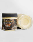 Organic Raw Shea Butter in jar, plant-based moisturizer, enriched with Vitamins A & E, ideal for skin and hair care.