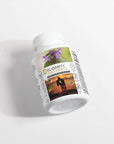 Horny Goat Weed Blend supplement bottle with herbal ingredients for sexual health and stamina.