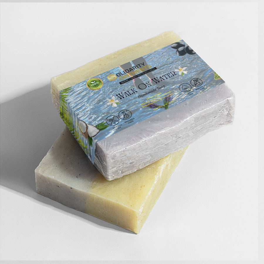 Walk on Water Soap with Fir Needle and Lavender, moisturizing and calming, 4 oz bar.