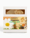 Exfoliating Luffa Soap Bar with natural luffa fibers for gentle skin exfoliation and rejuvenation.