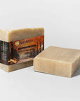 Rich Sandalwood Soap bar made with organic ingredients, suitable for sensitive skin and offering a luxurious sandalwood aroma.