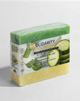 Aloe & Cool Cucumber Soap bar, vegan-friendly and non-GMO, promotes hydration and freshness with aloe vera and cucumber essence.