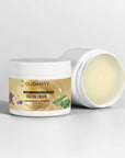 Tallow Cream Lemongrass & Lavender in white jar, luxurious hydration for radiant skin, 2 oz.